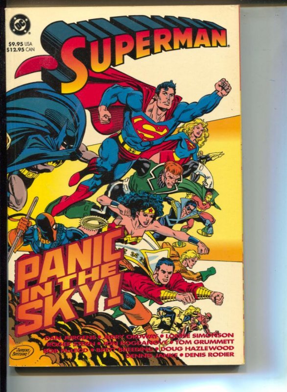 Superman: Panic in the Sky-Dan Jurgens-TPB-trade, raw, ungraded comic book — front cover