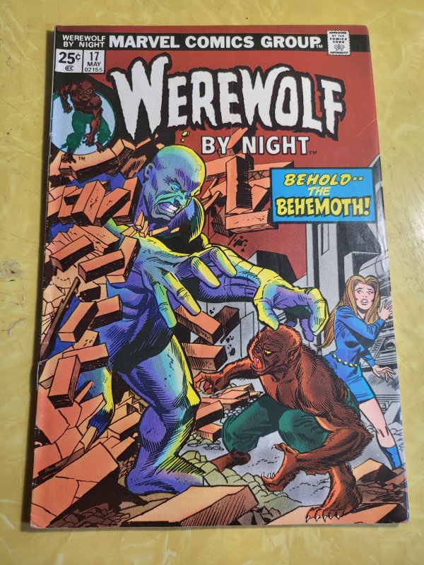 Werewolf by Night #17 (Marvel Comics, 1974), raw, ungraded comic book — front cover