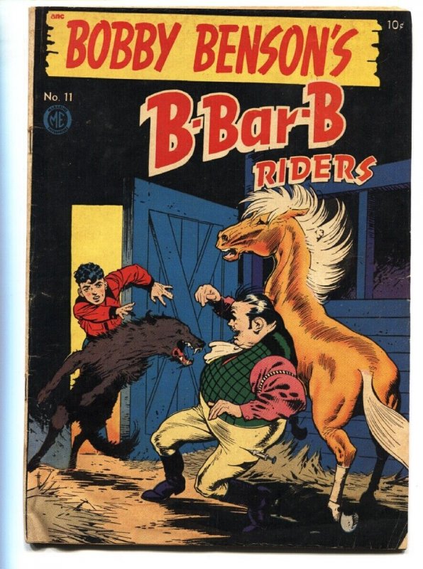 Bobby Benson's B-Bar-B Riders #11 (1951), raw comic book in FN condition — front cover