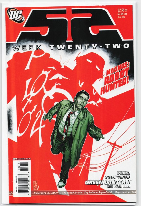 52 #22 (DC Comics, 2006), raw, ungraded comic book — front cover