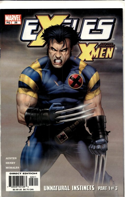 Exiles #28 (2003), raw, ungraded comic book — front cover