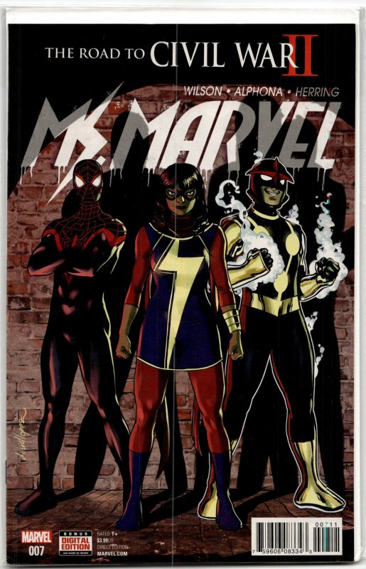 Ms. Marvel #7 (Marvel Comics, 2016), raw, ungraded comic book — front cover