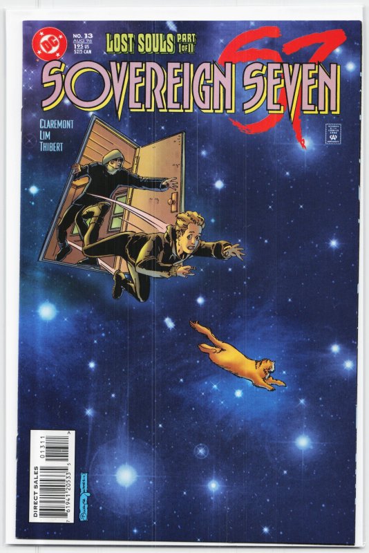 Sovereign Seven #13 (DC Comics, 1996), raw, ungraded comic book — front cover