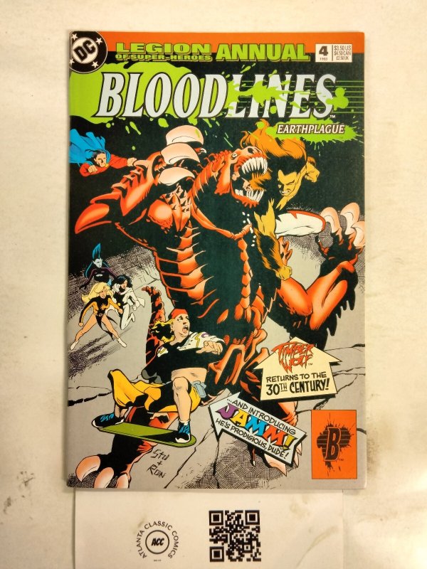 Legion of Super-Heroes Annual #4 (DC Comics), raw comic book in NM condition — front cover