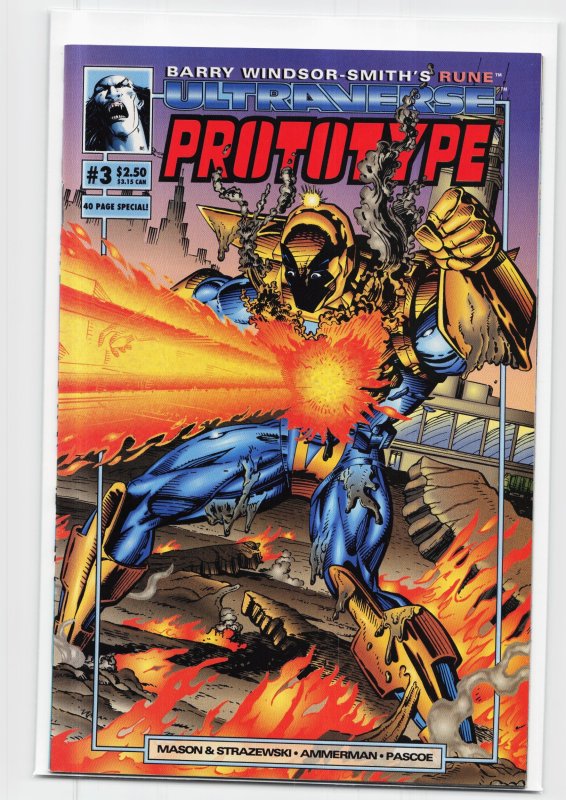 Prototype #3 (Malibu Comics, 1993), raw, ungraded comic book — front cover