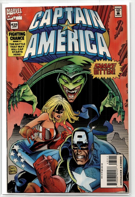 Captain America #435 (Marvel Comics, 1995), raw, ungraded comic book — front cover