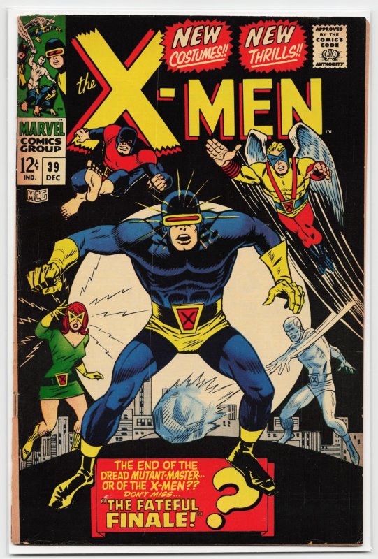 The X-Men #39 (Marvel Comics, 1967), raw, ungraded comic book — front cover