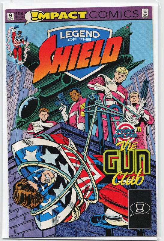 Legend of the SHIELD #9 (1992), raw, ungraded comic book — front cover