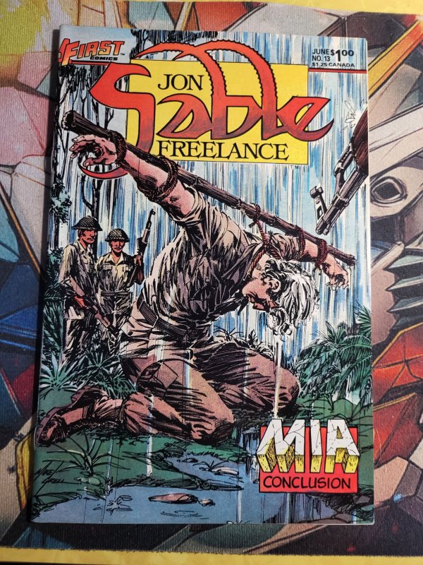 Jon Sable, Freelance #13 (1984), raw, ungraded comic book — front cover