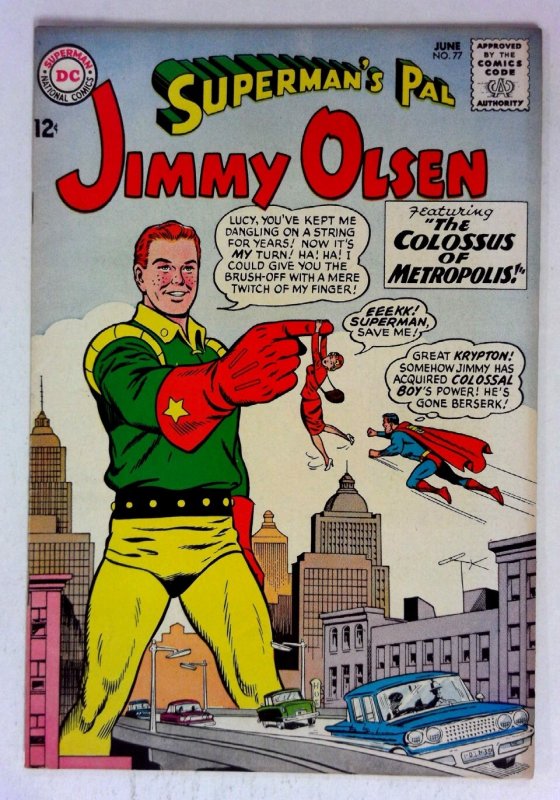 Superman's Pal Jimmy Olsen #77 (DC Comics, 1964), raw comic book in FN condition — front cover