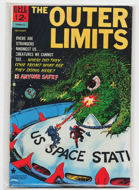 The Outer Limits #16 (Gold Key, 1967), raw, ungraded comic book — front cover