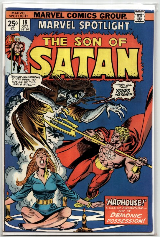 Marvel Spotlight #18 (Marvel Comics, 1974), raw, ungraded comic book — front cover