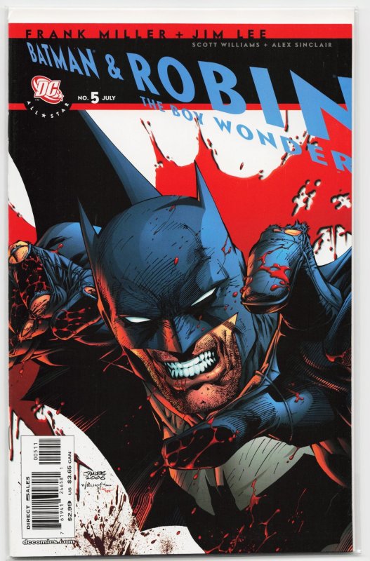 All Star Batman & Robin, the Boy Wonder #5 (DC Comics, 2007), raw, ungraded comic book — front cover