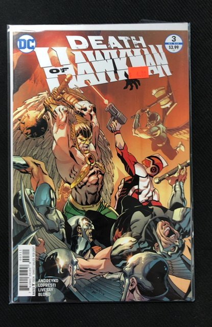 Death of Hawkman #3 (2017), raw, ungraded comic book — front cover