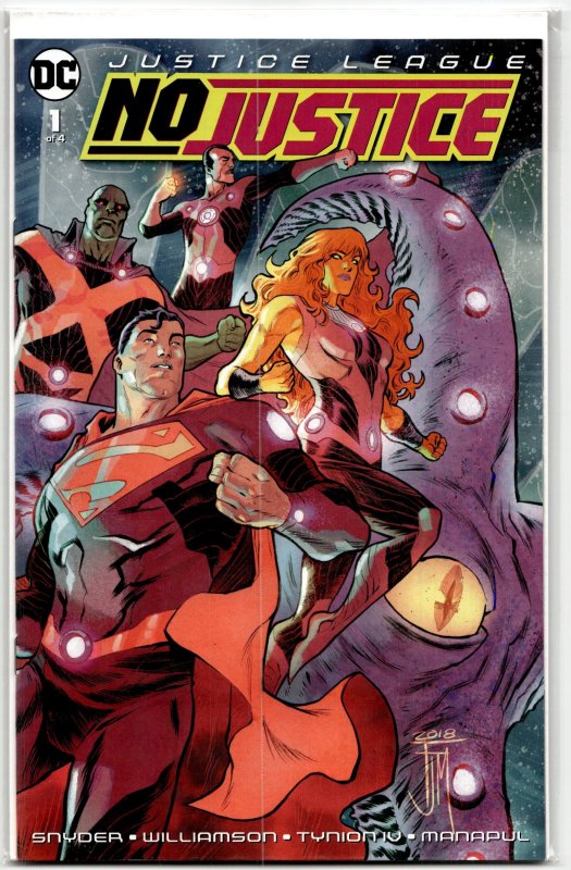 Justice League: No Justice #1 (DC Comics, 2018), raw, ungraded comic book — front cover