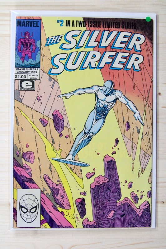 Silver Surfer #2 (Marvel Comics, 1987), raw comic book in NM 9.4 condition — front cover