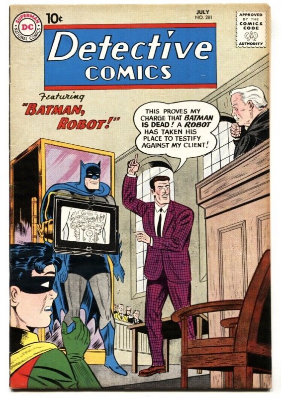 Detective #281-1960-Dc-Batman, Robot!-John Jones-X-Ray Fn/vf (DC Comics), raw comic book in FN/VF condition — front cover
