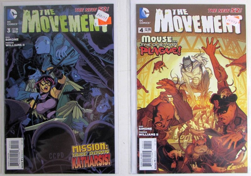 2013 the Movement Lot of 2 #3, 4 DC Comics NM- 1st Print Comic Books (DC Comics, 2013), raw comic book in NM- condition — front cover