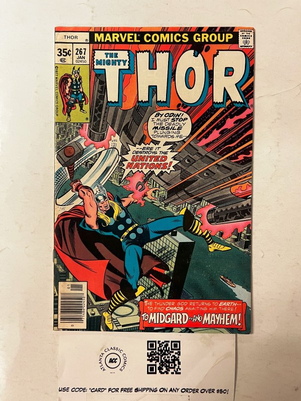 The Mighty Thor #267 (Marvel Comics), raw comic book in VF condition — front cover