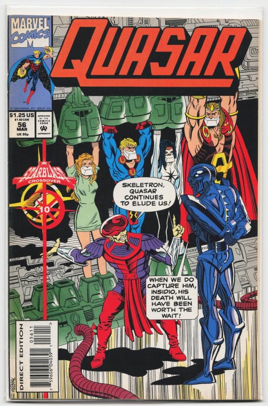 Quasar #56 (1994), raw, ungraded comic book — front cover
