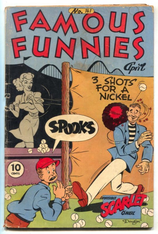 Famous Funnies #141 (1946), raw comic book in VG condition — front cover
