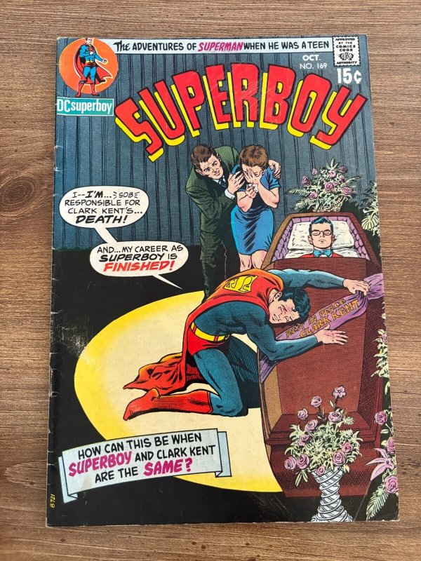 Superboy #169 (DC Comics), raw comic book in FN condition — front cover