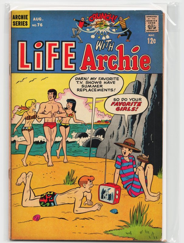 Life with Archie #76 (Archie Comics, 1968), raw, ungraded comic book — front cover