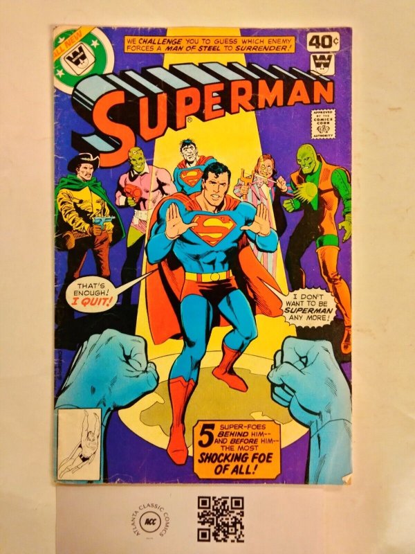 Superman #337 (DC Comics, 1978), raw comic book in VG/FN condition — front cover