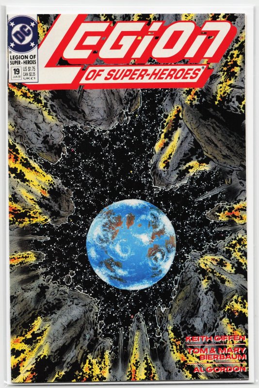 Legion of Super-Heroes #19 (DC Comics, 1991), raw, ungraded comic book — front cover