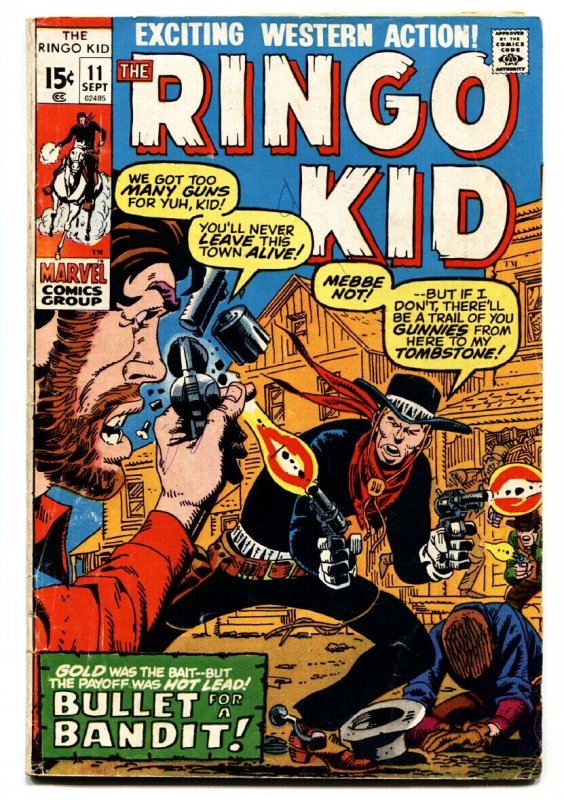 Ringo Kid #11 (Marvel Comics, 1971), raw comic book in VG condition — front cover