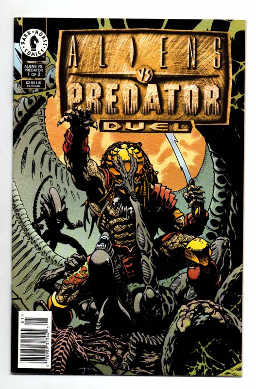 Aliens vs. Predator Duel #1 (Dark Horse Comics, 1995), raw comic book in VF condition — front cover