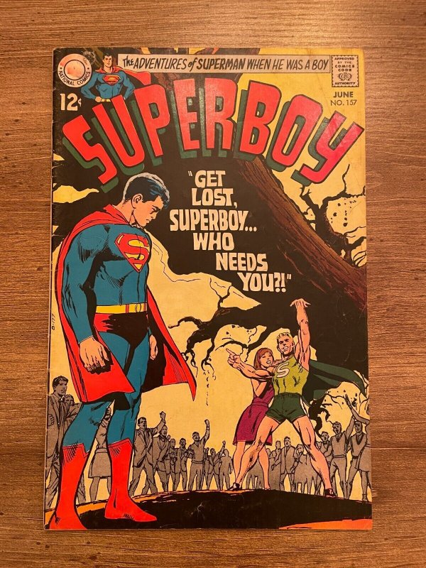 Superboy #157 (DC Comics, 1969), raw comic book in VG/FN condition — front cover