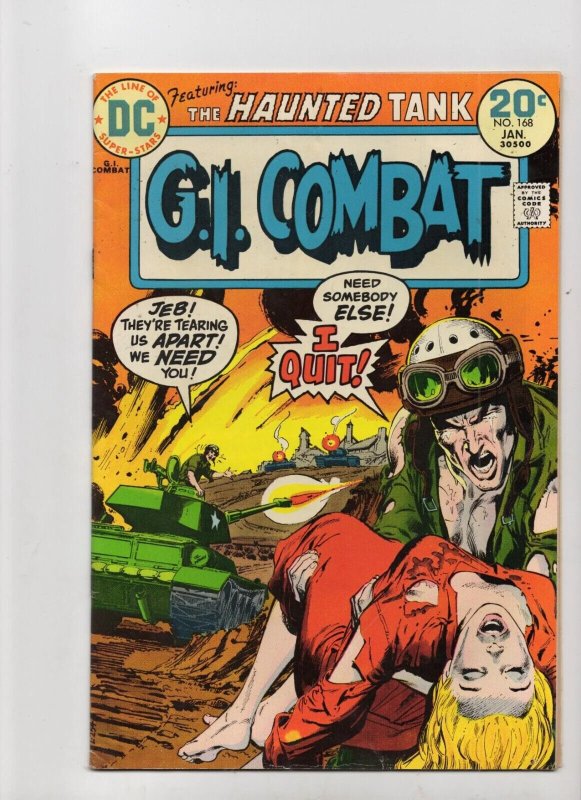 G.I Combat #168 (DC Comics, 1974), raw comic book in FN+ 6.5 condition — front cover