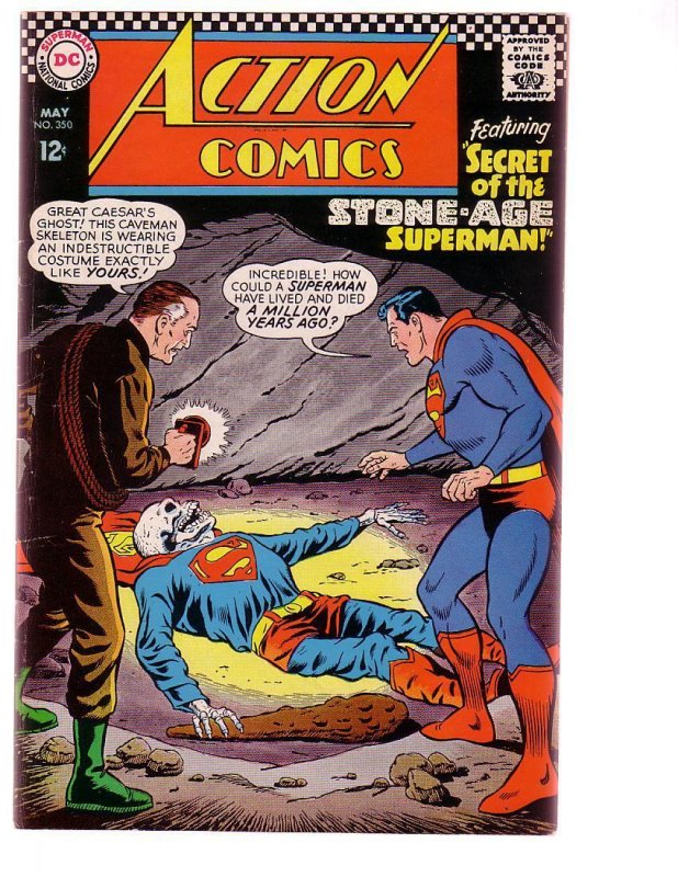 Action Comics #350 (DC Comics, 1967), raw comic book in VG condition — front cover