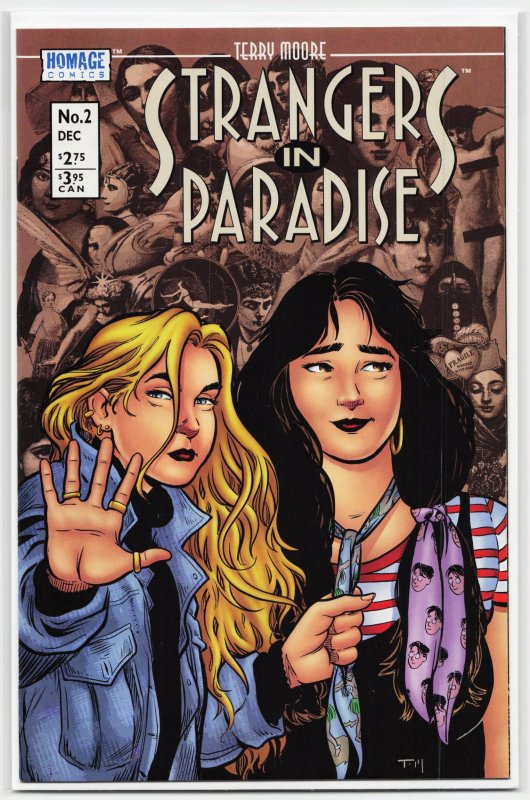 Terry Moore's Strangers in Paradise #2 (Abstract Studio, 1996), raw, ungraded comic book — front cover