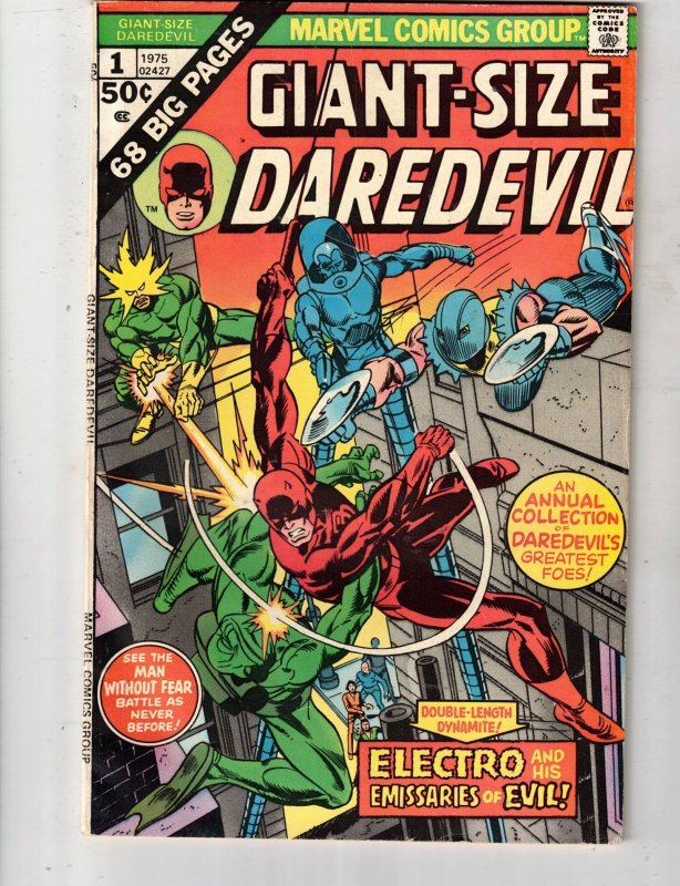 Giant-Size Daredevil #1 (1975), raw comic book in VF/NM condition — front cover