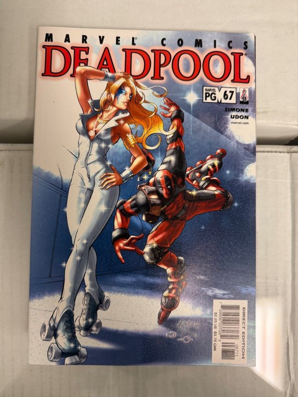 Deadpool #67 (Marvel Comics), raw comic book in VF/NM condition — front cover