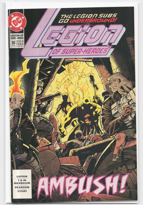 Legion of Super-Heroes #30 (DC Comics, 1992), raw, ungraded comic book — front cover