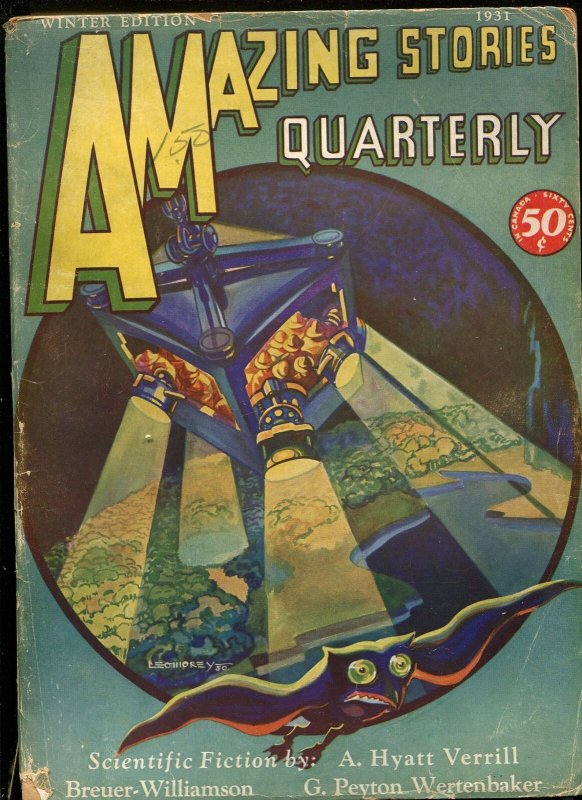 Pulp: Amazing Stories Quarterly-Winter 1931-Morey-Williamson-A Hyatt Verrill... (1931), raw, ungraded comic book — front cover