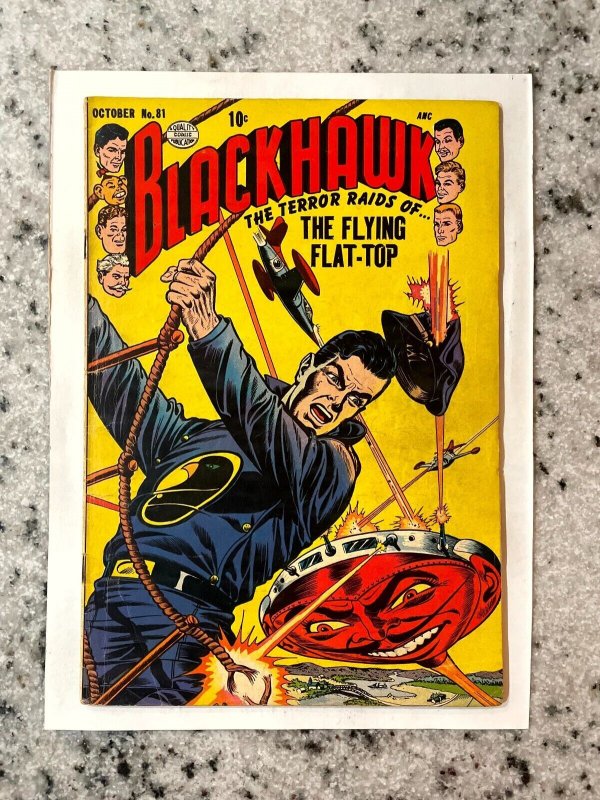 Blackhawk #81, raw comic book in VF- condition — front cover
