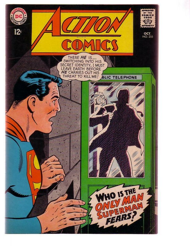 Action Comics #355 (DC Comics, 1967), raw comic book in FN- condition — front cover