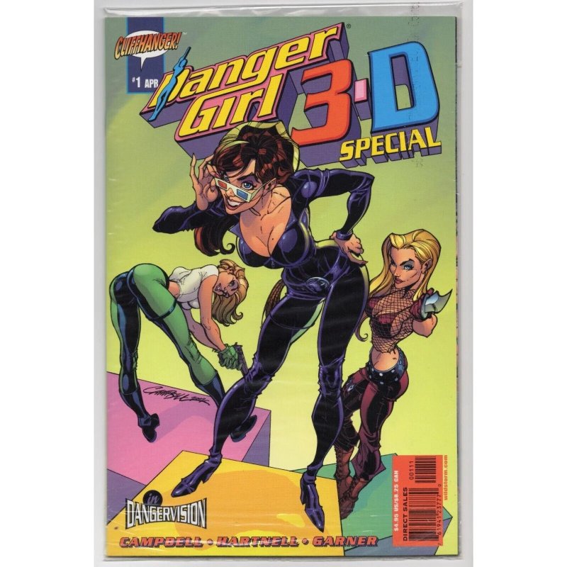 Danger Girl 3-D Special #1 (DC Comics, 2003), raw comic book in NM 9.4 condition — front cover