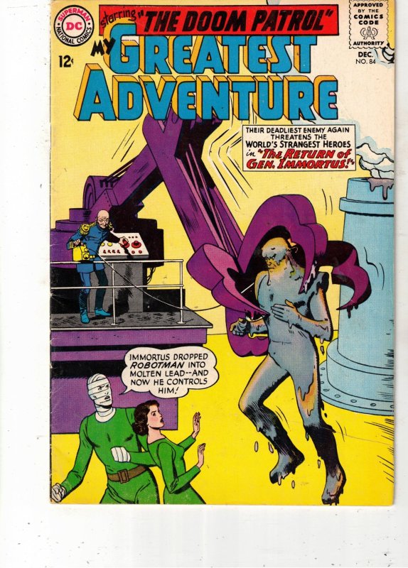 My Greatest Adventure #84 (DC Comics, 1963), raw comic book in VF/NM condition — front cover