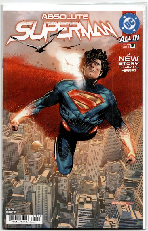 Absolute Superman #15 (DC Comics, 2026), raw, ungraded comic book — front cover