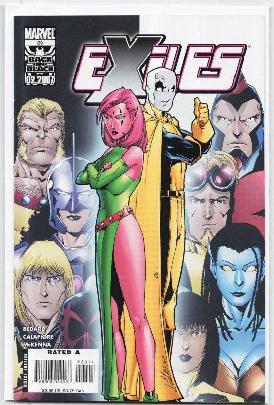 Exiles #89 (Marvel Comics, 2007), raw, ungraded comic book — front cover