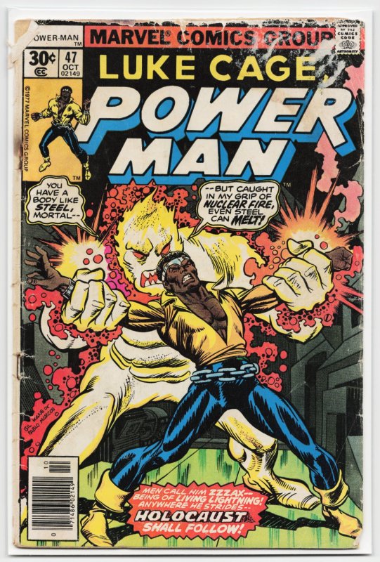 Power Man #47 (Marvel Comics, 1977), raw, ungraded comic book — front cover