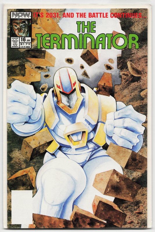 The Terminator #16 (Dark Horse Comics, 1990), raw, ungraded comic book — front cover
