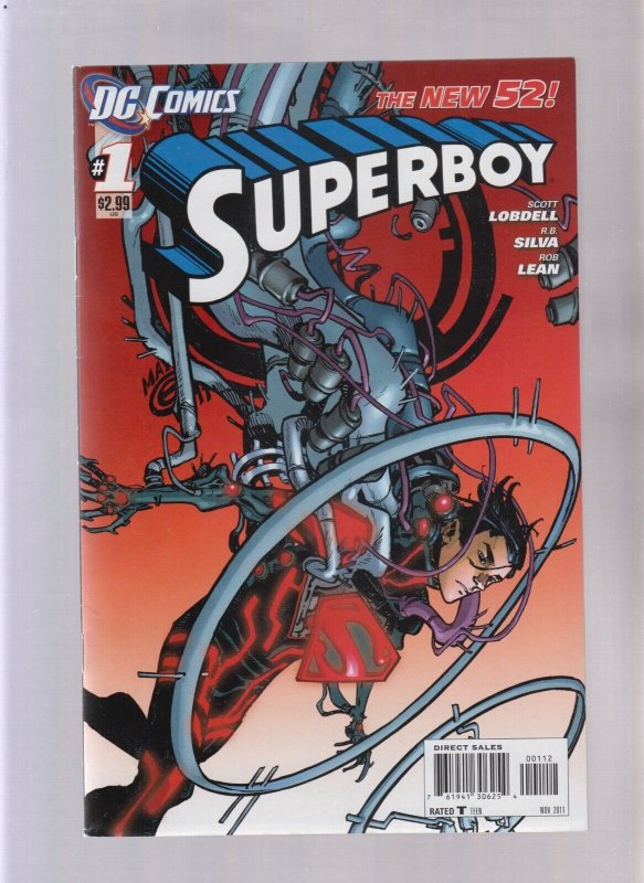 Superboy #1 (DC Comics, 2011), raw comic book in 9.0 condition — front cover