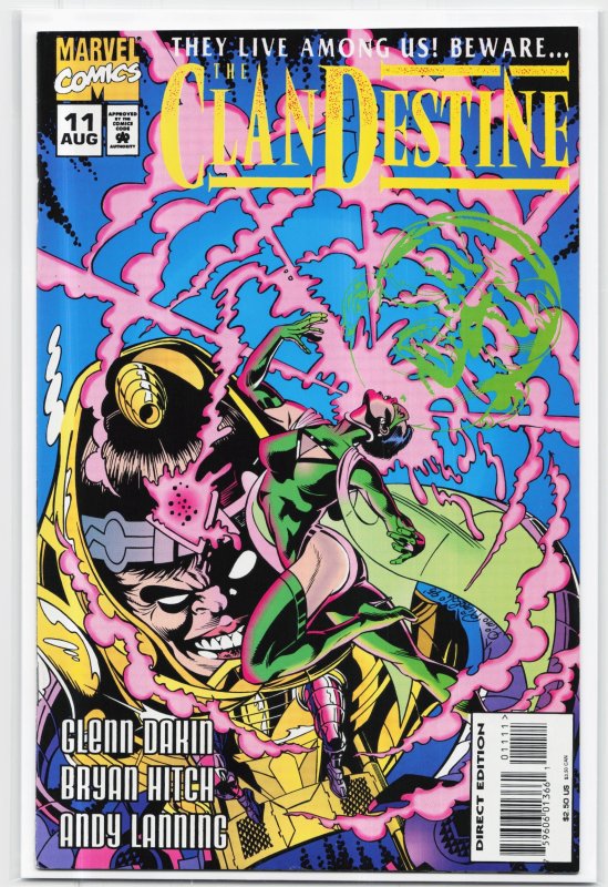 ClanDestine #11 (Marvel Comics, 1995), raw, ungraded comic book — front cover