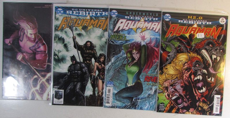 Aquaman Lot of 4 #21, 26, 30b, 60b DC (2017) 6th Series Comic Books (DC Comics, 2017), raw, ungraded comic book — front cover